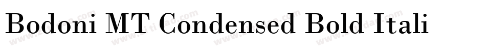 Bodoni MT Condensed Bold Italic字体转换